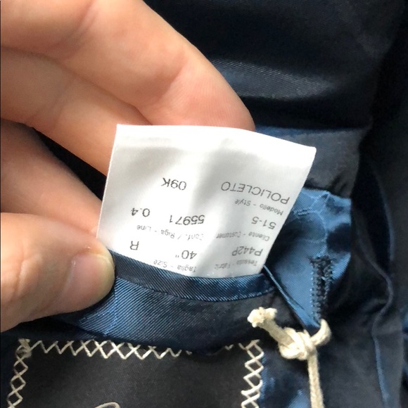 $6900 Brioni aqua silk dinner jacket. Eu 50- US 40 - Picture 6 of 8